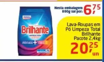 Tenda Atacado Lava-roupas em pó limpeza total brilhante 2.4 kg oferta