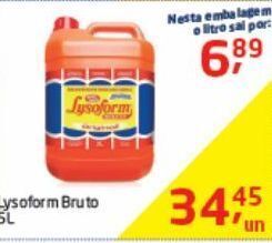 Tenda Atacado Lysoform bruto 5l oferta