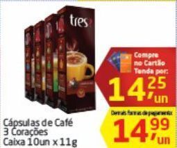 Tenda Atacado Cápsulas de café 3 corações oferta