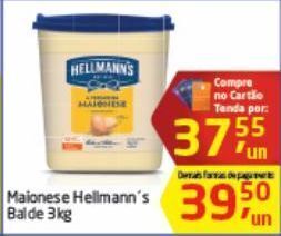 Tenda Atacado Maionese hellmann's 3kg oferta