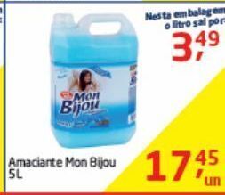 Tenda Atacado Amaciante mon bijou 5l oferta