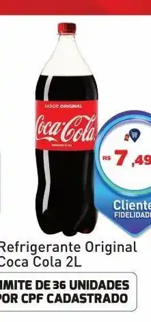 Refrigerante original coca cola 2 l