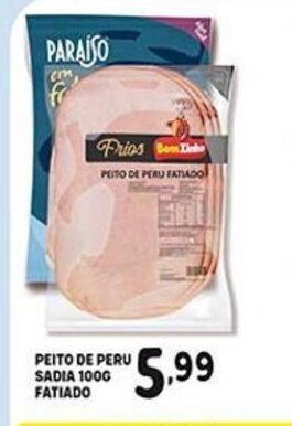 Bom Dia Peito de peru Sadia 100g fatiado oferta