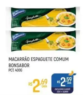 Macarrao Espaguete comum Bonsabor 400g