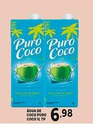Bom Dia Agua de Coco Puro Coco 1L tp oferta