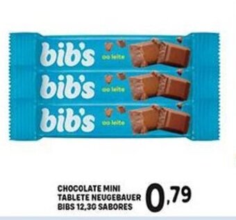 Bom Dia Chocolate Mini Tablete Neugebauer Bibs 12.3g sabores oferta