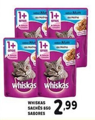 Whiskas Saches 85g sabores