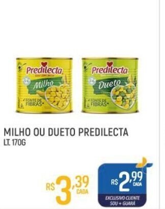 Milho ou Dueto Predilecta Lt. 170g