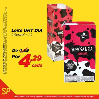 Dia Leite UHT Dia Integral 1L oferta