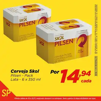 Dia Cerveja Skol Pilsen Pack lalata 6 x 350ml oferta