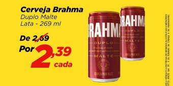 Dia Cerveja Brahma Duplo Malte lata 269ml oferta