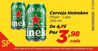 Dia Cerveja Heineken Pilsen lata 350ml oferta