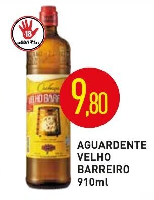 Calvo Atacadista Aguardente Velho Barreiro 910ml oferta