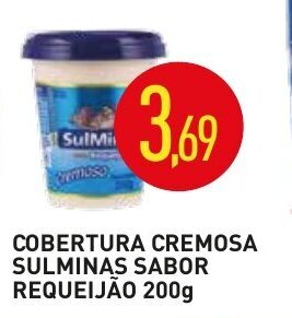 Cobertura Cremosa Sulminas Sabor Requeijao 200g