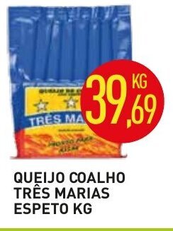 Queijo Coalho Tres Marias espeto 1kg