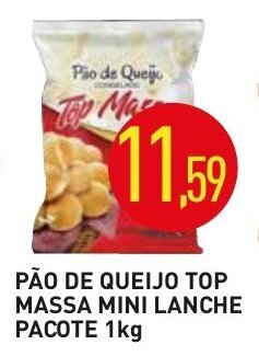 Calvo Atacadista Pao de Queijo Top Massa Mini Lanche pacote 1kg oferta