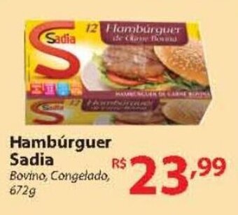 Nacional Hamburguer Sadia 672g oferta