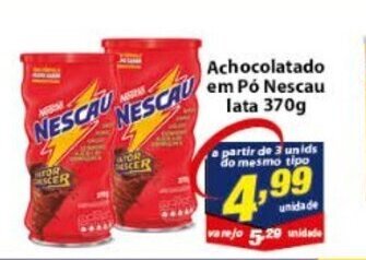 Vencedor Atacadista Achocolatado em po Nescau lata 370g oferta