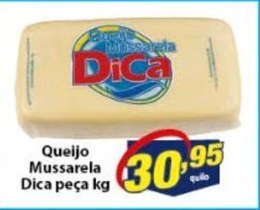 Vencedor Atacadista Queijo mussarela Dica peca 1kg oferta