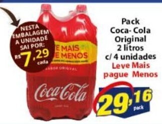 Pack Coca Cola Original 2L c/4 unidades