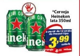 Vencedor Atacadista Cerveja Heineken lata 350ml oferta