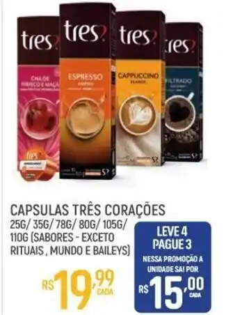 Supermercado Guará Capsulas Tres Coracoes oferta