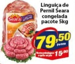 Vencedor Atacadista Linguica de Pernil Seara Congelada pacote 5kg oferta