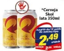 Vencedor Atacadista Cerveja Skol lata 350ml oferta
