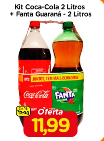 Nagumo Kit Coca Cola 2L + Fanta Guarana 2L oferta