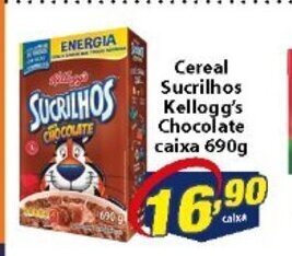 Vencedor Atacadista Cereal Sucrilhos Kellogg's chocolate caixa 690g oferta