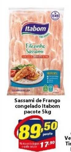 Vencedor Atacadista Sassami de Frango Congelado Itabom pacote 5kg oferta