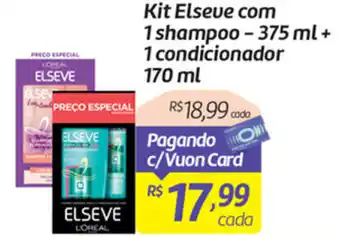 Kit Elseve com 1 shampoo - 375ml + 1 condicionador 170ml