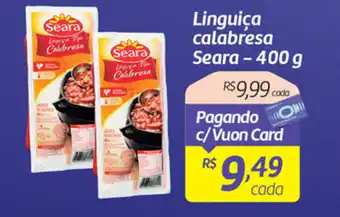 Linguica Calabresa Seara 400g