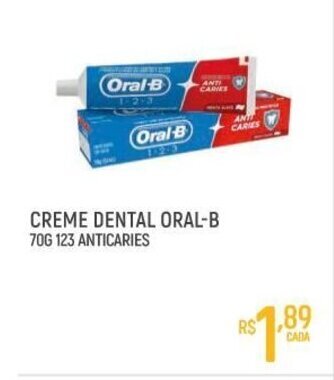 Creme Dental Oral B 70g 123 Anticaries