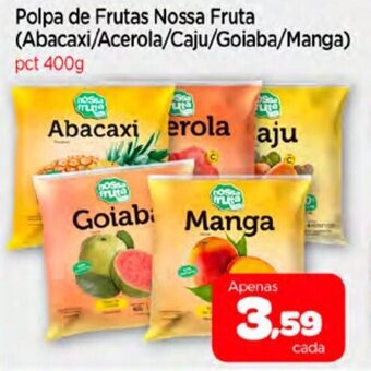Nordestão Polpa de Frutas Nossa Fruta 400g oferta