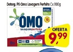 Cercadão Deterg. po Omo Lavagem Perfeita cx 800g oferta