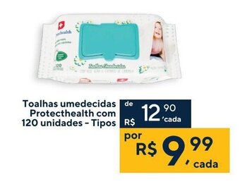 Coop Toalhas umedecidas ProtecHealth com 120 unidades oferta