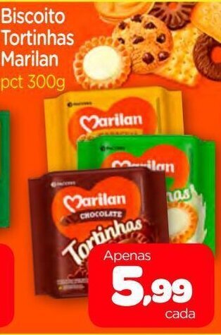 Nordestão Biscoito Tortinhas Marilan 300g oferta