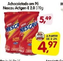 Cercadão Achocolatado em po Nescau Actigen-E 2.0 370g oferta