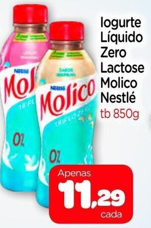 Nordestão Iogurte Liquido zero lactose Molico nestle 850g oferta