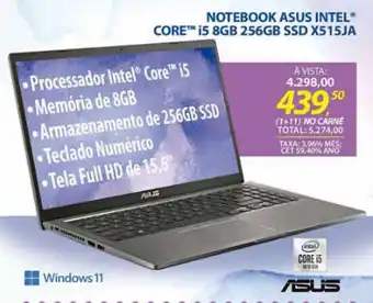 Notebook Asus Intel Core i5
