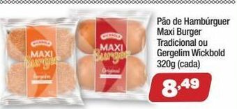Pão de hambúrguer maxi burger 320g
