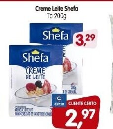 Cercadão Creme leite Shefa tp 200g oferta