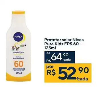 Coop Protetor Solar Nivea Pure Kids FPS 60 - 125ml oferta