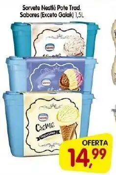 Cercadão Sorvete Nestle pote trad. Sabores 1.5L oferta
