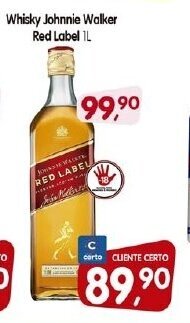 Cercadão Whisky Johnnie Walker Red Label 1L oferta