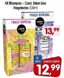 Cercadão Kit Shampoo + Cond. Salon Line Frag. 300ml oferta