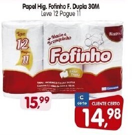 Papel Hig. Fofinho F. Dupla 30m