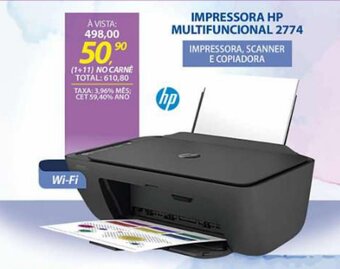 Lojas Cem Impressora HP Multifuncional 2774 oferta