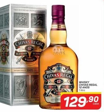 Whisky chivas regal 12 anos 1 litro